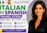 translate italian to spanish document website book and subtitles